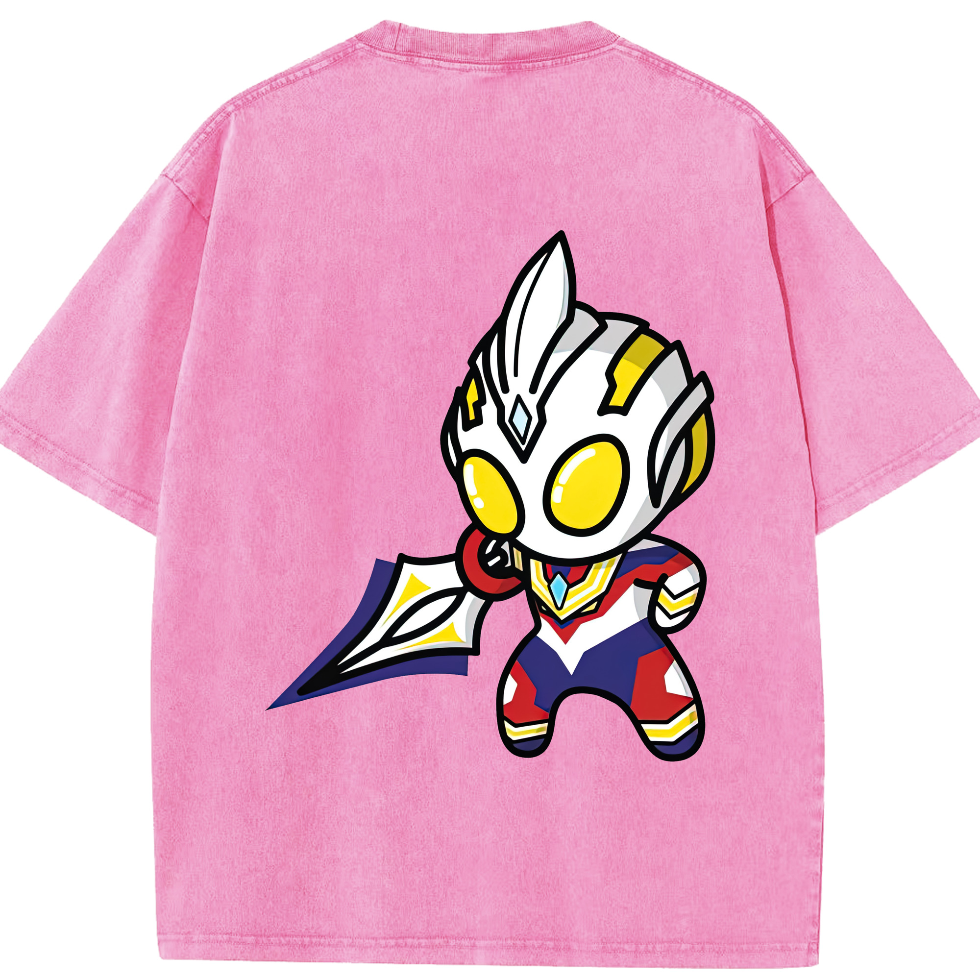 （画像用） ウルトラマン Ultraman 綿100% ヴィンテージ風 半袖Tシャツ（背面プリント）